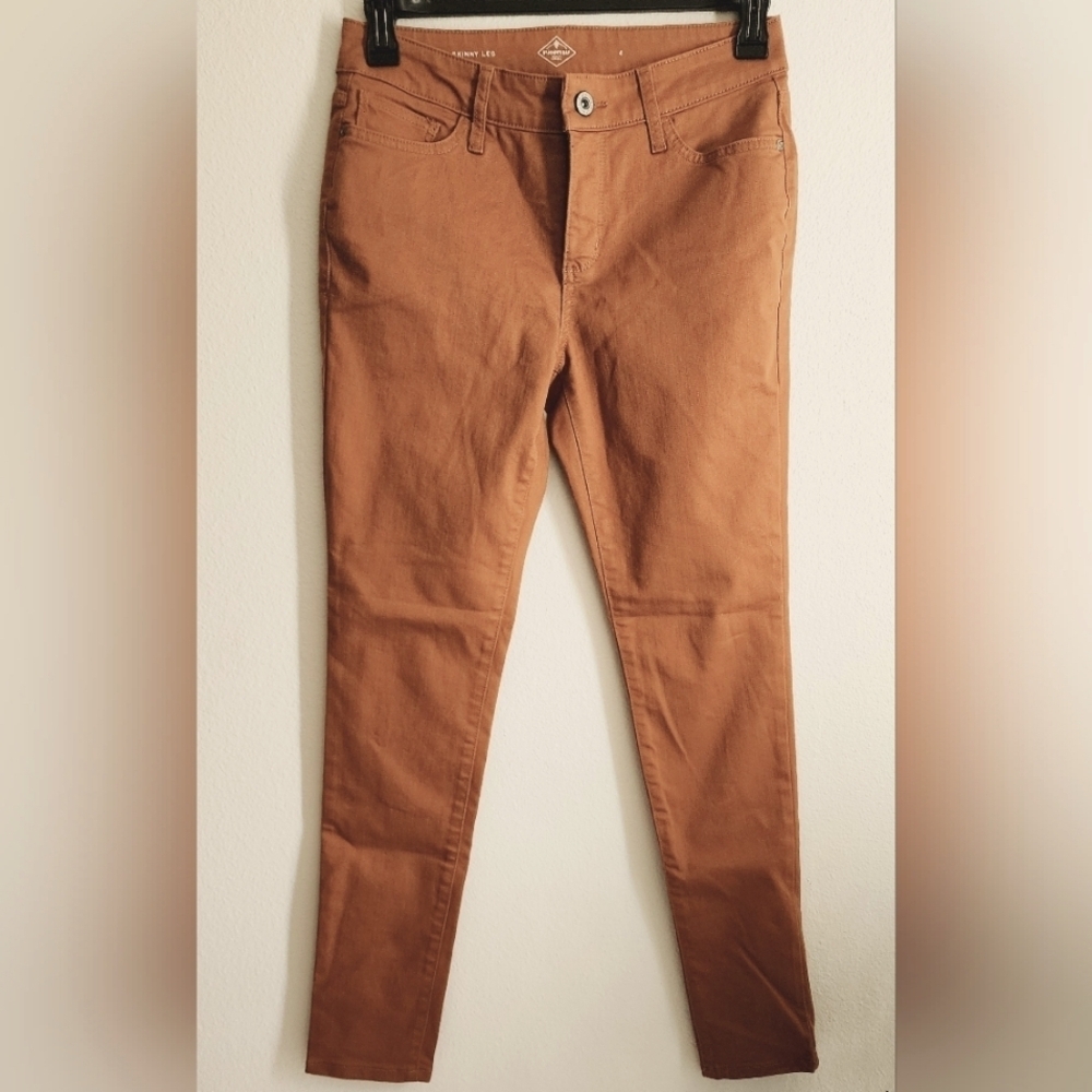 St. John's Bay Skinny Jean Women's Straight Leg Copper Color Size 4